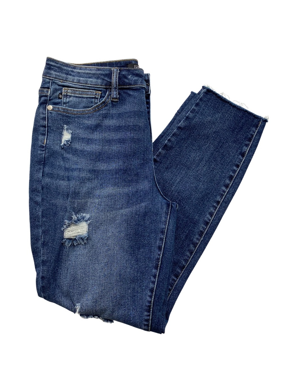 Judy Blue Distressed Relaxed Fit Crop Jeans Size 11 / 30